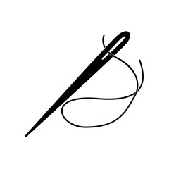 Needle sewing icon design template