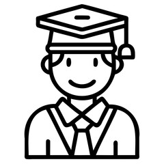 High-quality education icons collection black line art vector.