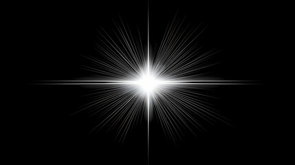 Bright starburst effect with radiant beams of light, perfect for backgrounds, overlays, and creative designs, cutout, png. Starburst. Illustration