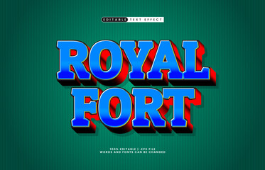 royal fort editable text effect with a castle and game text style