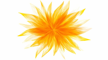 Obraz premium Bright yellow starburst on a white background. suitable for various design projects. Starburst. Illustration