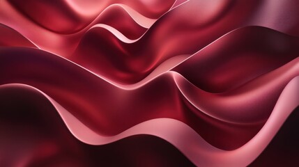 Fototapeta premium Stylized maroon design with 3D wave curves, polished gradients, and fine shadowing, suitable for high-end business and event designs