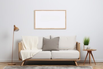 Modern living room with a stylish sofa and contemporary decor