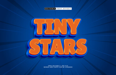 tiny stars editable text effect with a kids and joy text style