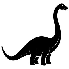 Brachiosaurus Silhouette vector illustration