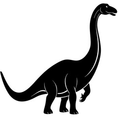 Brachiosaurus Silhouette vector illustration