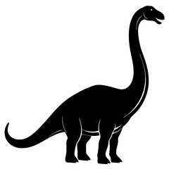 Brachiosaurus Silhouette vector illustration