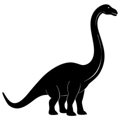 Brachiosaurus Silhouette vector illustration