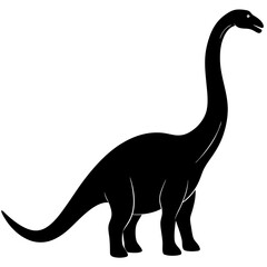 Brachiosaurus Silhouette vector illustration