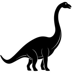 Brachiosaurus Silhouette vector illustration