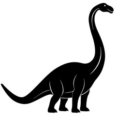Brachiosaurus Silhouette vector illustration