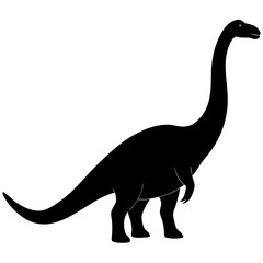 Brachiosaurus Silhouette vector illustration