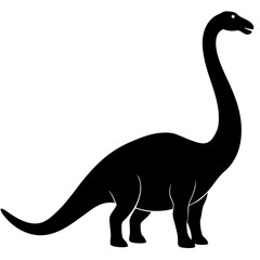 Brachiosaurus Silhouette vector illustration