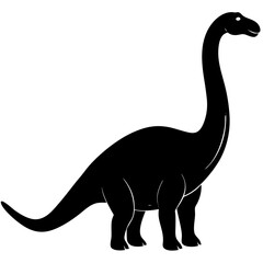 Brachiosaurus Silhouette vector illustration