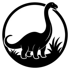 Brontosaurus Silhouette vector illustration