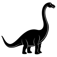 Brontosaurus Silhouette vector illustration