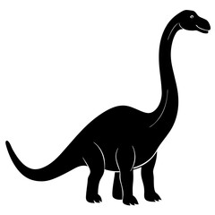 Brontosaurus Silhouette vector illustration © Aklima