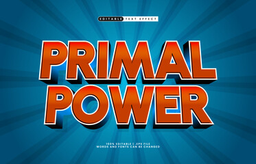 prime power editable text effect with a power and hero text style