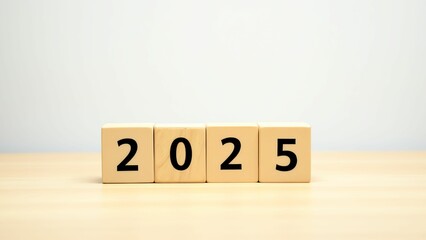 Naklejka premium Achieving Goals in 2025 Focus on Targets and Success with Strategic Planning and Determination 