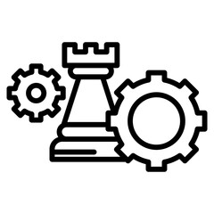 strategic management single icon