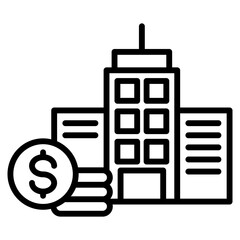 Obraz premium corporate finance single icon
