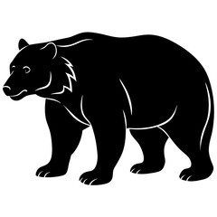Brown Bear Silhouette vector illustration