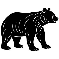 Brown Bear Silhouette vector illustration