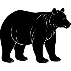 Brown Bear Silhouette vector illustration