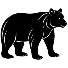 Brown Bear Silhouette vector illustration