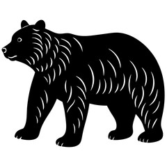 Brown Bear Silhouette vector illustration