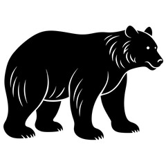 Brown Bear Silhouette vector illustration