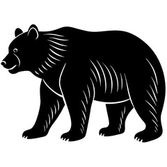 Brown Bear Silhouette vector illustration