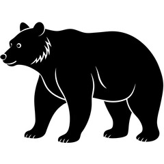 Brown Bear Silhouette vector illustration