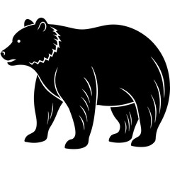 Brown Bear Silhouette vector illustration