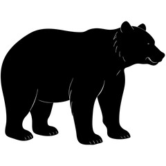 Brown Bear Silhouette vector illustration