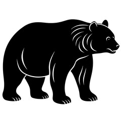 Brown Bear Silhouette vector illustration