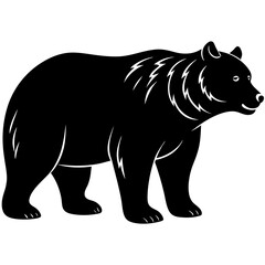 Brown Bear Silhouette vector illustration