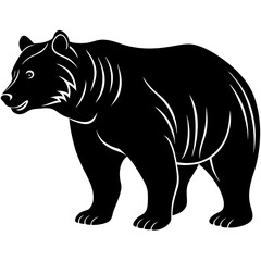 Brown Bear Silhouette vector illustration