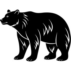 Brown Bear Silhouette vector illustration