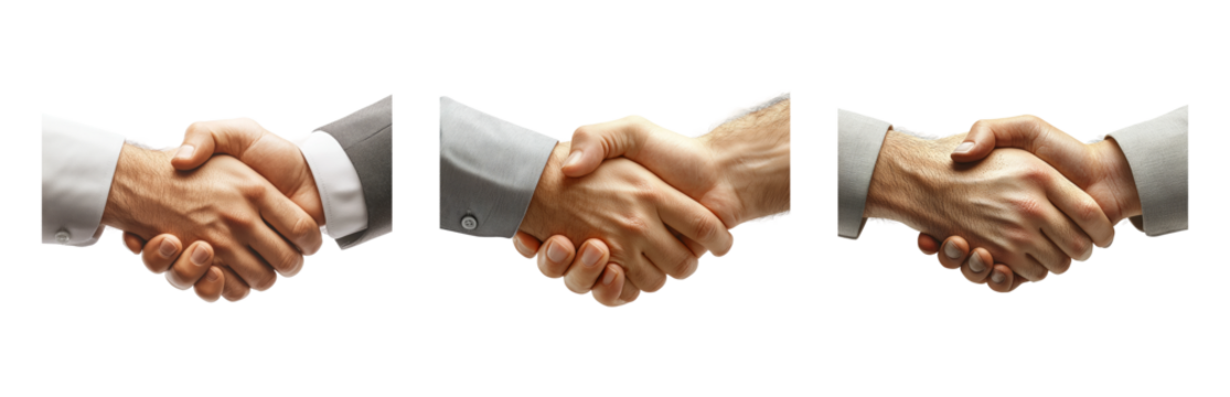 Business Agreement Handshake Images for Partnership Isolated on transparent background - Powered by Adobe