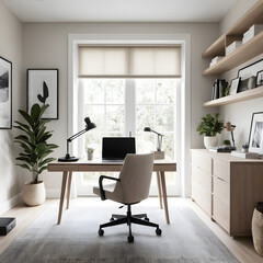 Contemporary Home Office with Minimalist Elegance