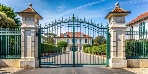 Entrance gate of Grand Air High School in Arcachon, France, school, entrance, gate, Grand Air, high school, Arcachon