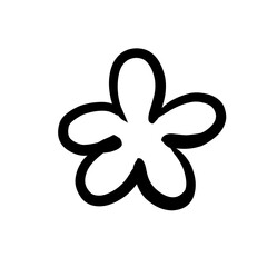 Doodle style floral illustration. Hand drawn sketch flower vector icon