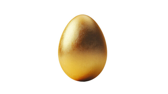 Shiny Gold Egg on a Dark Background Symbolizing Wealth, Prosperity, and Luxury, Perfect for Easter and Celebration Themes in Various Creative Projects