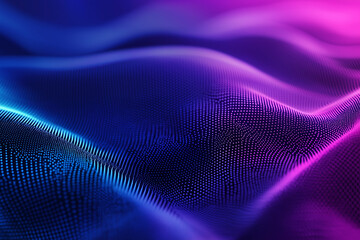 Abstract background of a blue and purple gradient with wavy dotted patterns, ideal for digital designs and wallpapers