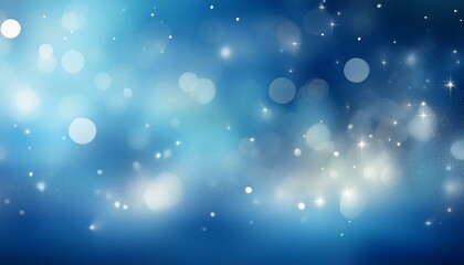 青の調和：ボケライトが奏でる冬の魔法
