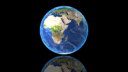 earth globe. Shiny earth. detailed representations of the Earth