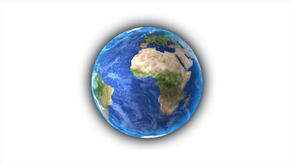 earth globe. Shiny earth. detailed representations of the Earth