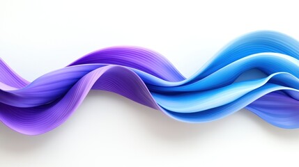 Abstract Purple and Blue Wave Flowing Design