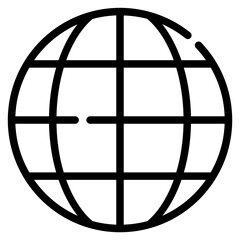 globe line icon